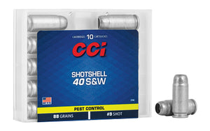 40 S&W 88gr Shotshell #9 Shot Pest Control 10 Rounds